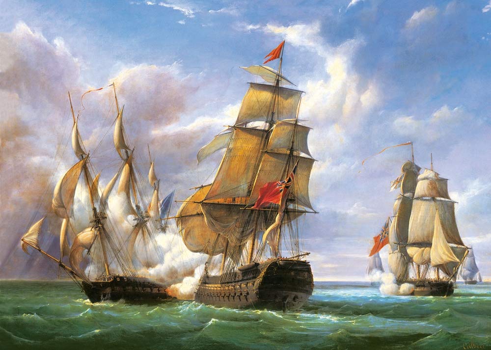 Castorland Puzzle 3000 Pieces, Copy of „Combat Between The French Frigate 'La Canonniere' and The English Vessel 'The Tremendous' - С-300037
