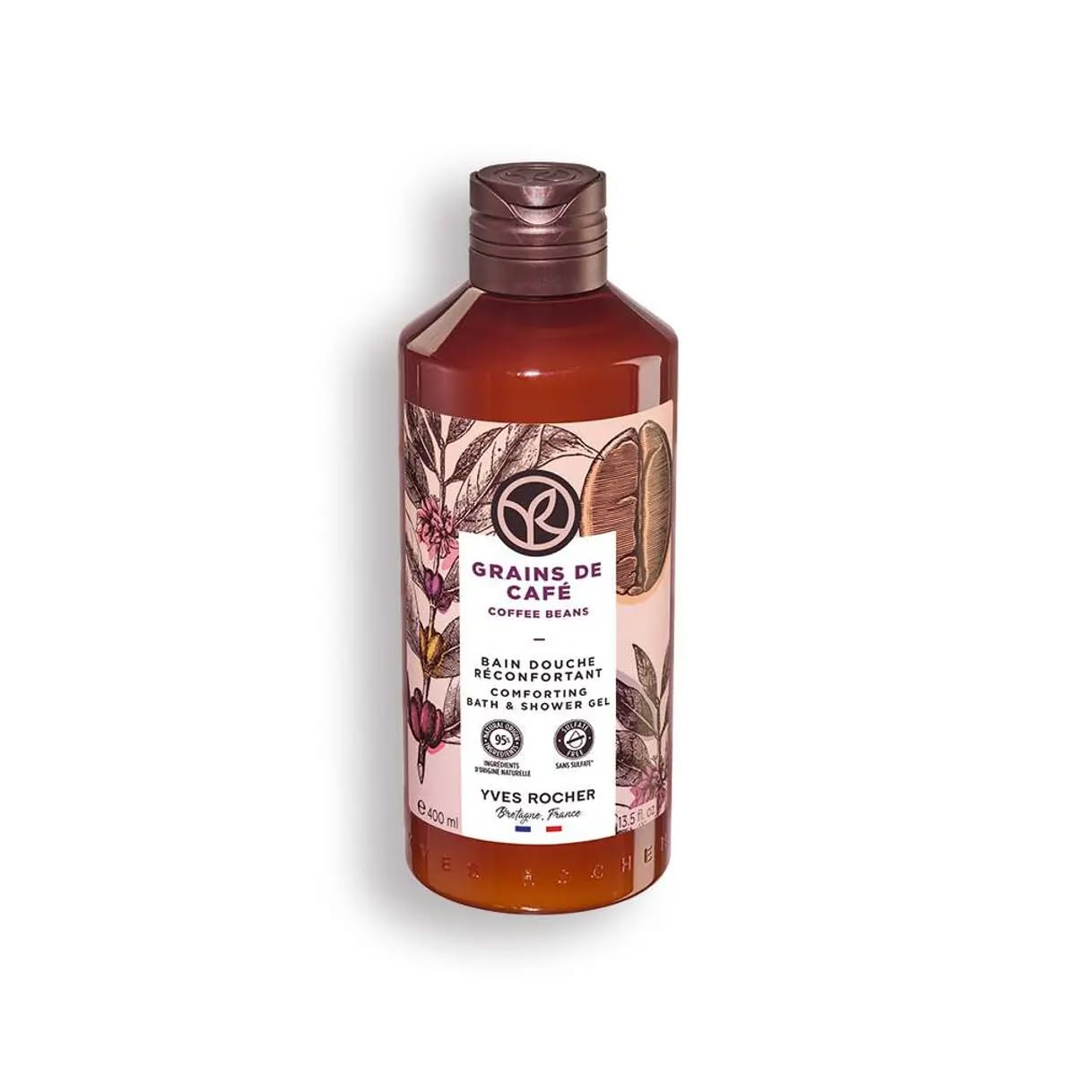 Yves Rocher Sensual Bath & Shower Gel Nourishing Moisturising - Coffee Beans 400 ml./13.5 fl. oz.