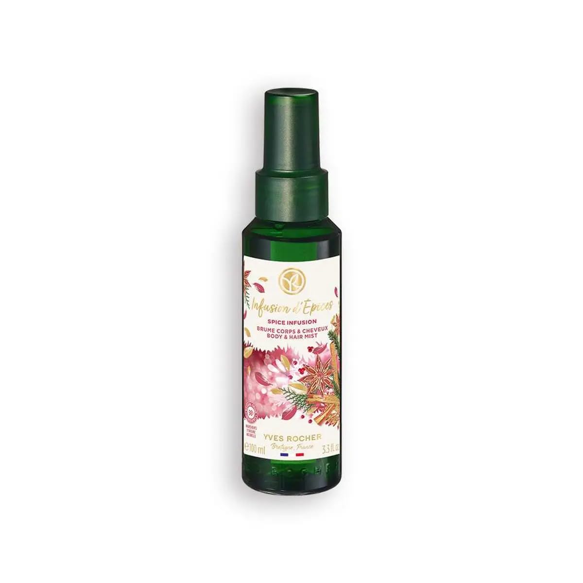Yves Rocher Sensual Cocktail of Spices Spice Infusion Hair and Body Spray Mist 100 ml./3.3 fl.oz. Limited Edition Christams New Year