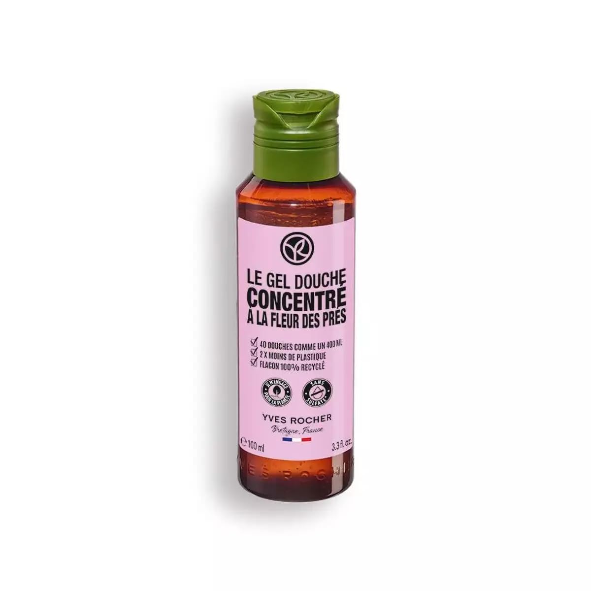 Yves Rocher Concentrated Moisturizing Meadow Flowers & Hether Shower and Bath Body Gel - 100 ml. / 3.3 fl.oz.