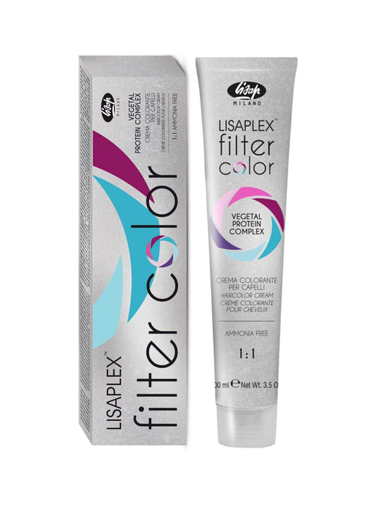 Lisap Lisaplex Filter Color Hair Color Cream, 100 ml./3.38 fl.oz. (Metallic Chocolate Mauve)