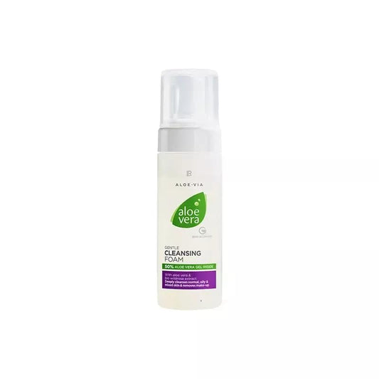 LR Health&Beauty Aloe-Via Aloe Vera Gentle Cleansing Foam and Balancing Milk Set of 2 for Face Day Care 150 ml./6.7 oz 200 ml./6.7 fl.oz. Best Gift Kit