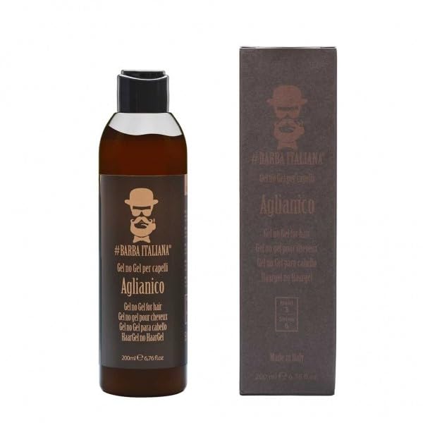 Barba Italiana Aglianico Non-Gel Shaping Gel for Men 150ml/5.07flOz - Strong Hold Without Stiffness