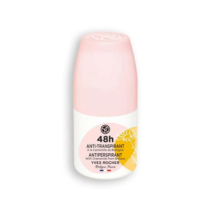 Yves Rocher 48H Antiperspirant – Long-Lasting Freshness, No White Marks, Gentle on Skin – 50ml / 1.7flOz