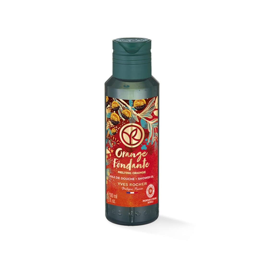 Yves Rocher Christmas Collection Melting Orange Shower Oil, 100 ml./3.3 fl.oz.