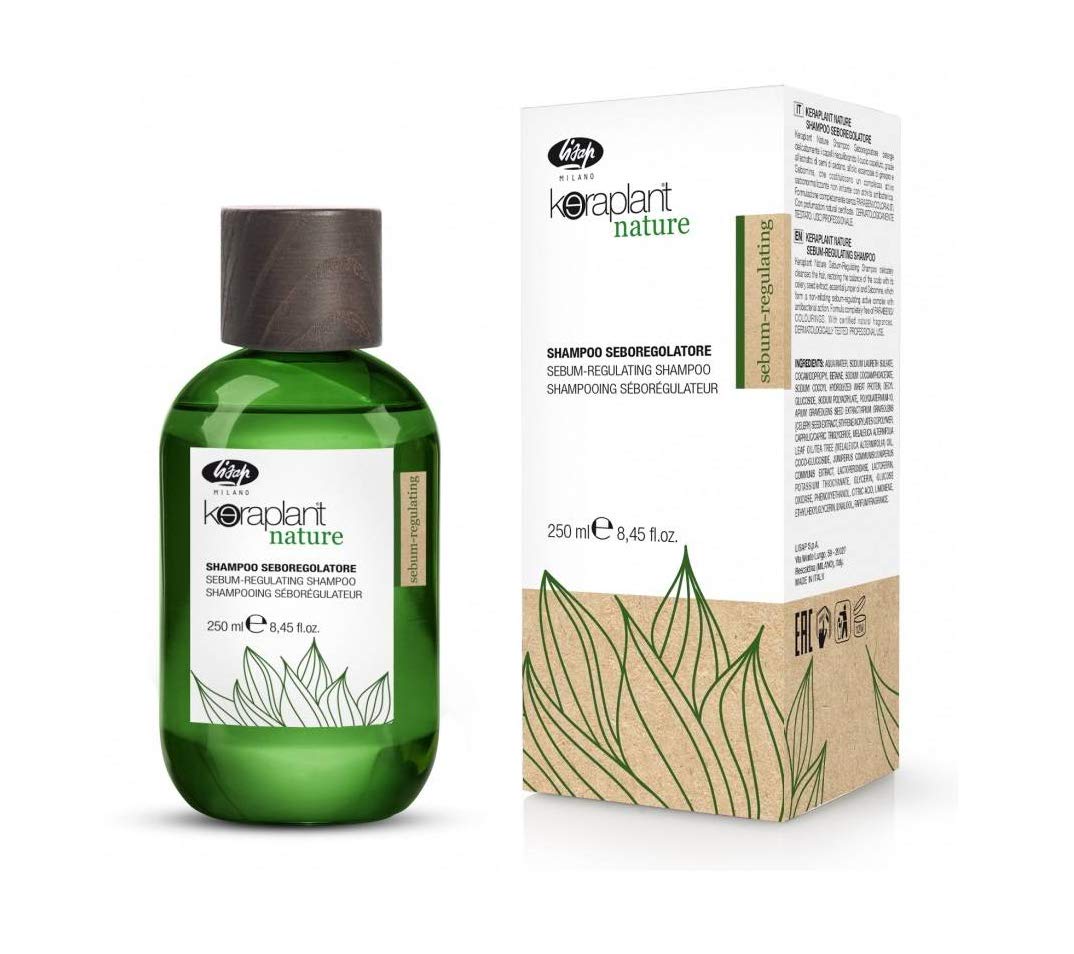 Lisap Keraplant Nature Sebum-Regulating Shampoo, 250 ml./8.45 fl.oz.