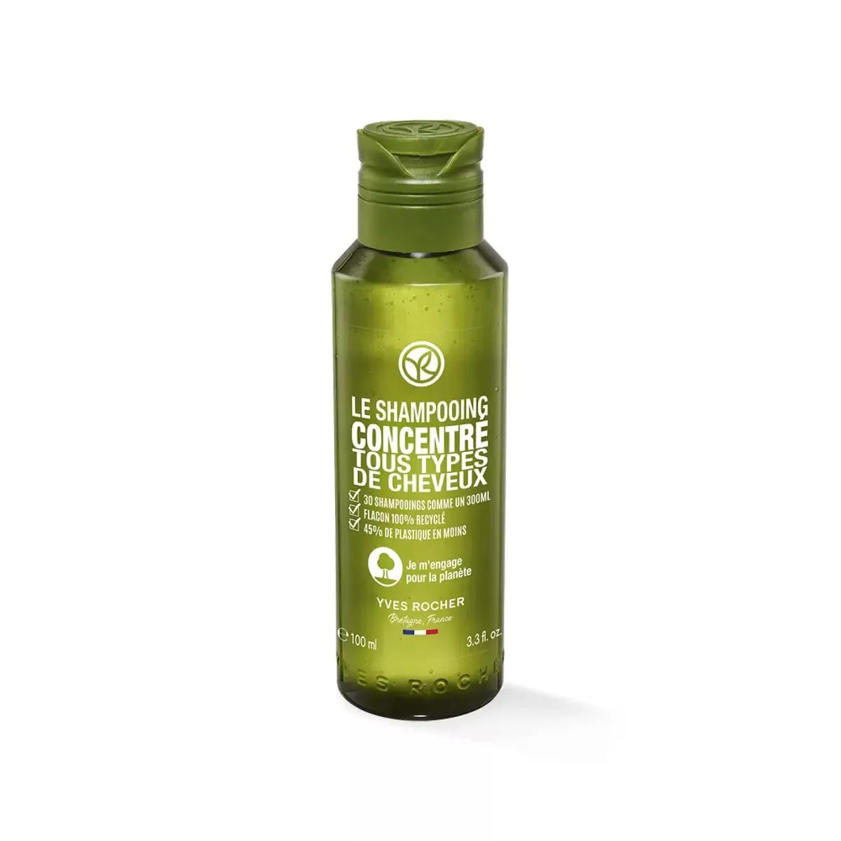 Yves Rocher Concentrated Eco Shampoo for Shiny Hair Women Men Day Care 100 ml. / 3.3 fl.oz.