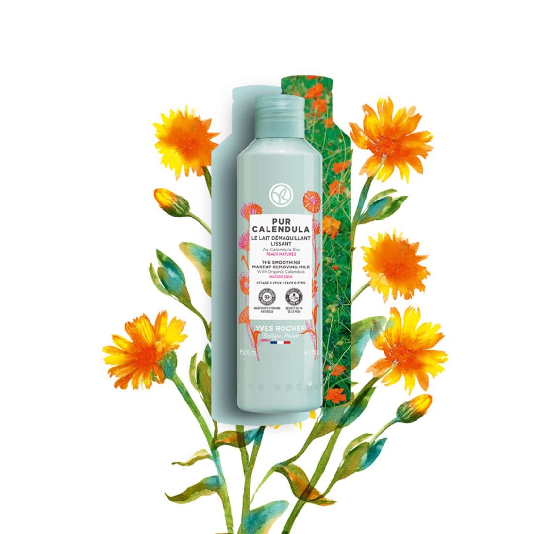Yves Rocher Pur Calendula - Soothing Makeup Removing Milk, 200 ml./6.7 fl.oz.
