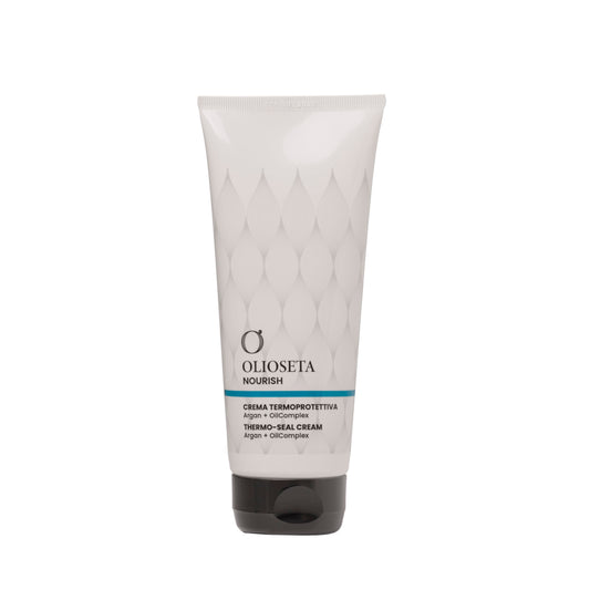 Olioseta Nourish Thermo Seal Heat Protection Cream for Hair, Certified Organic Argan Oil - 200ml