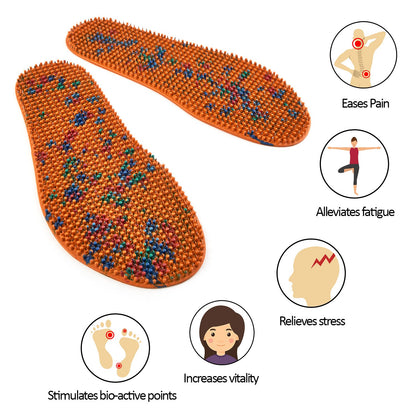 LYAPKO Acupuncture Shoe Insoles Foot Therapy Massager 2088 Needles 5 Ag - size US W15.5 M14 / EU 48. Premium Reflexology Unique Patented Acupressure Massage Tool