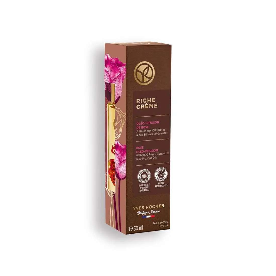 Yves Rocher Riche Creme Oleo - Infusion Natural Rose Petals Hydrating Serum- 30 ml. / 1 fl.Oz.