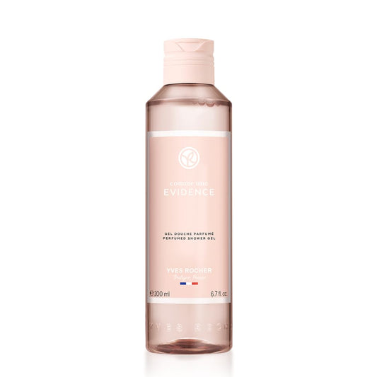Yves Rocher Comme une Evidence Perfumed Shower Gel, Paraben Free, Enriched with Organic Cornflower Water, Made in France, Bottle 200 ml (Body Wash)