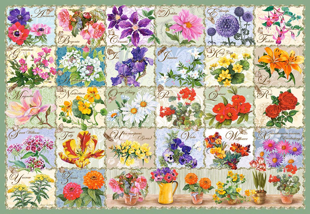 Castorland Puzzle 1000 Pieces, Vintage Floral - С-104338