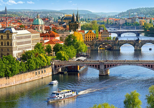 Castorland Puzzle 500 Pieces, View of Bridges in Prague - В-53087