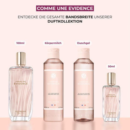 Yves Rocher Comme une Evidence Perfumed Shower Gel, Paraben Free, Enriched with Organic Cornflower Water, Made in France, Bottle 200 ml (Body Wash)
