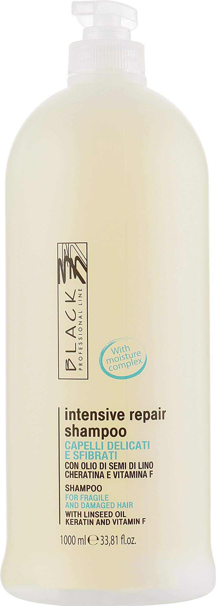 Black Professional Line Revitalising Shampoo for Dry and Damaged Hair, 1000 ml./33.81 fl.oz.