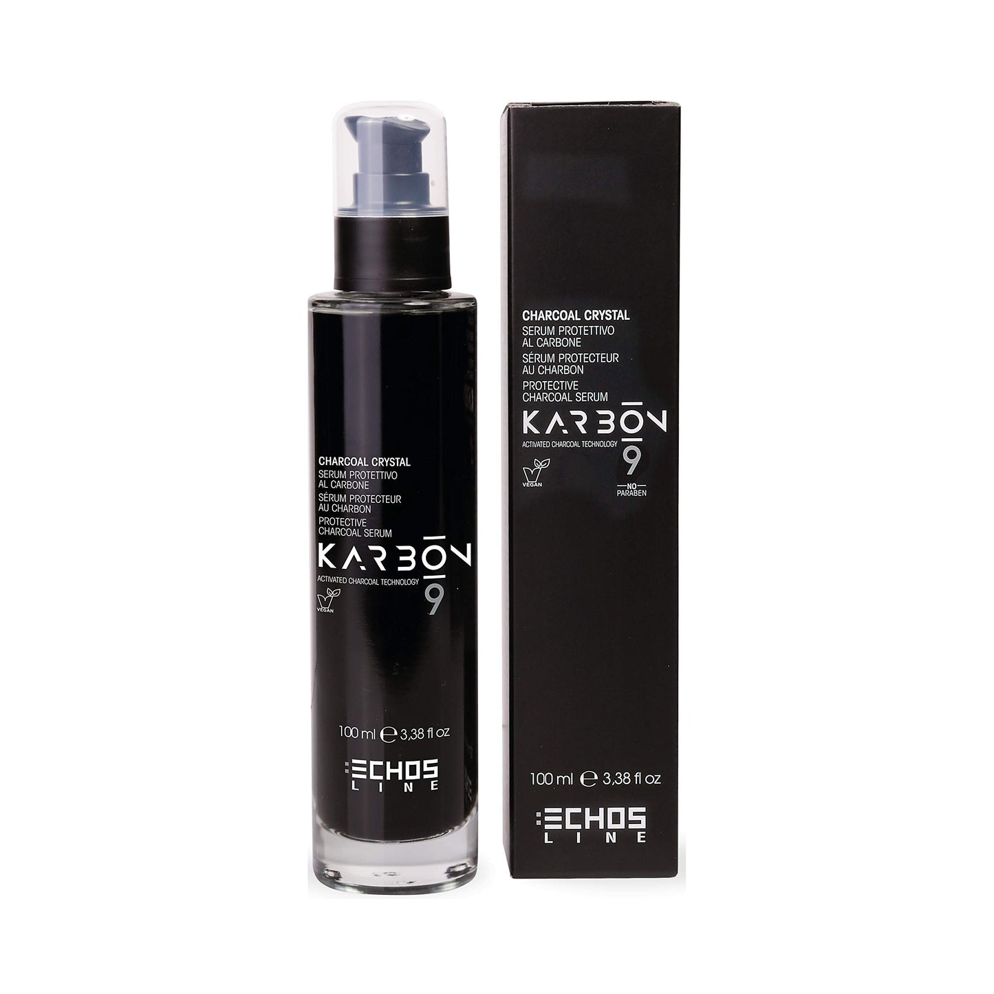 Echosline Karbon 9 Charcoal Crystal Protective Charcoal Serum, 100 ml./3.3 fl.oz.