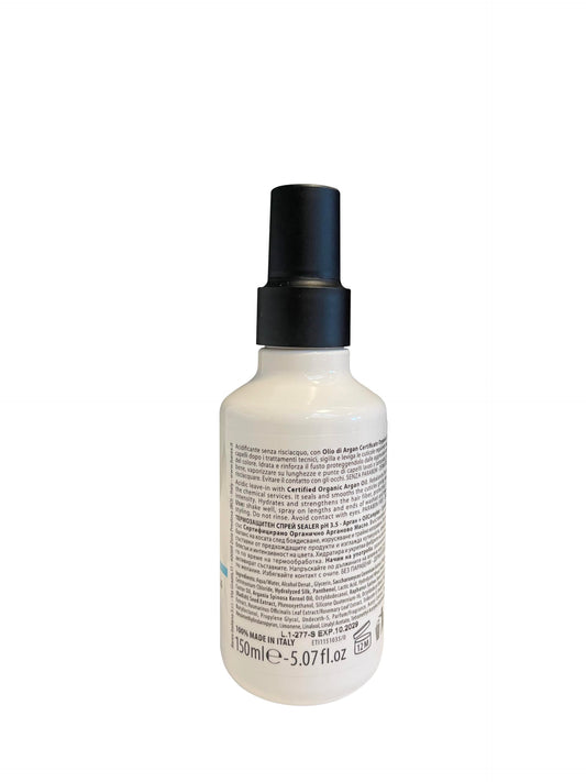 Olioseta Nourish Thermo Protective Sealer for Hair pH 3.5, Heat Protection with Certified Organic Argan Oil Hair Styling Treatment - 150ml