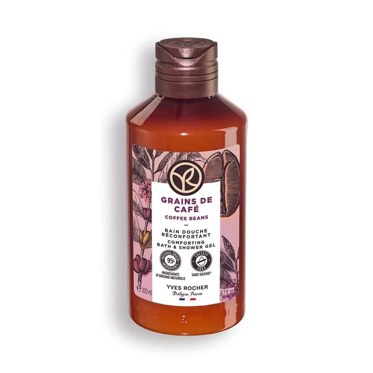 Yves Rocher Sensual Bath & Shower Gel Nourishing Moisturising - Coffee Beans 200 ml./6.7 fl. oz.