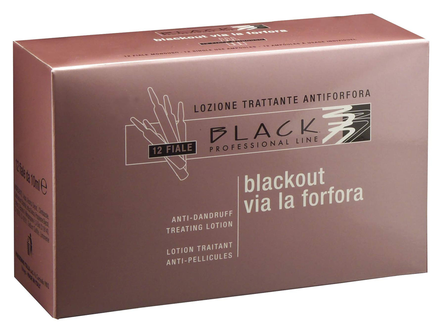 Black Professional Line Anti-Dandruff Hair Lotion, 12x10 ml./0.33 fl.oz.