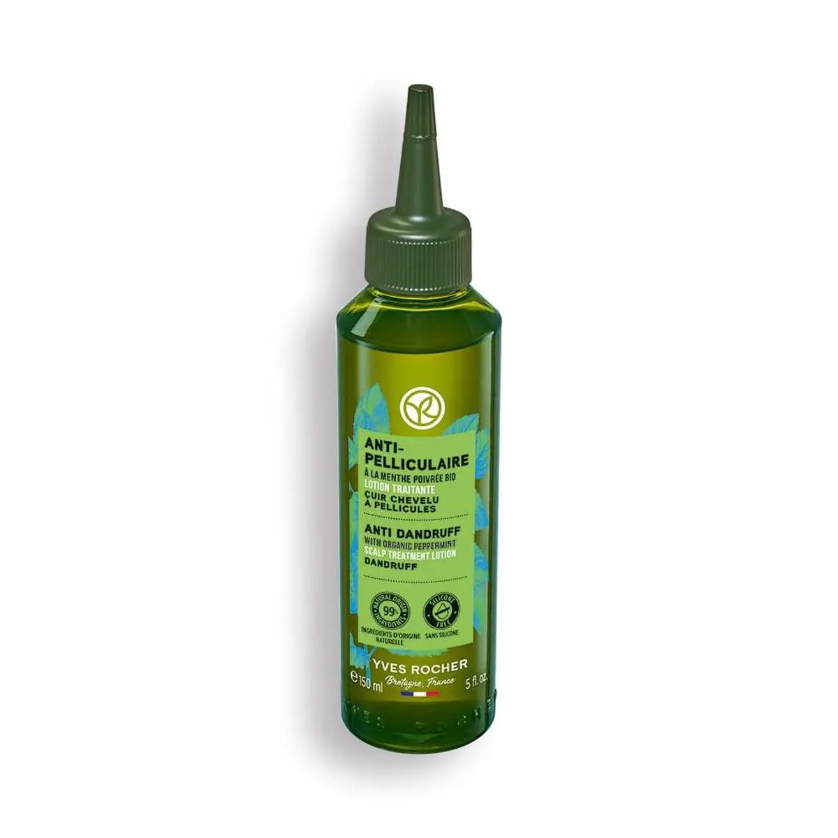 Yves Rocher Anti-Dandruff Scalp Lotion with Organic Peppermint Extract 14-Day Anti-Relapse Effect 150 ml./5 fl.oz.