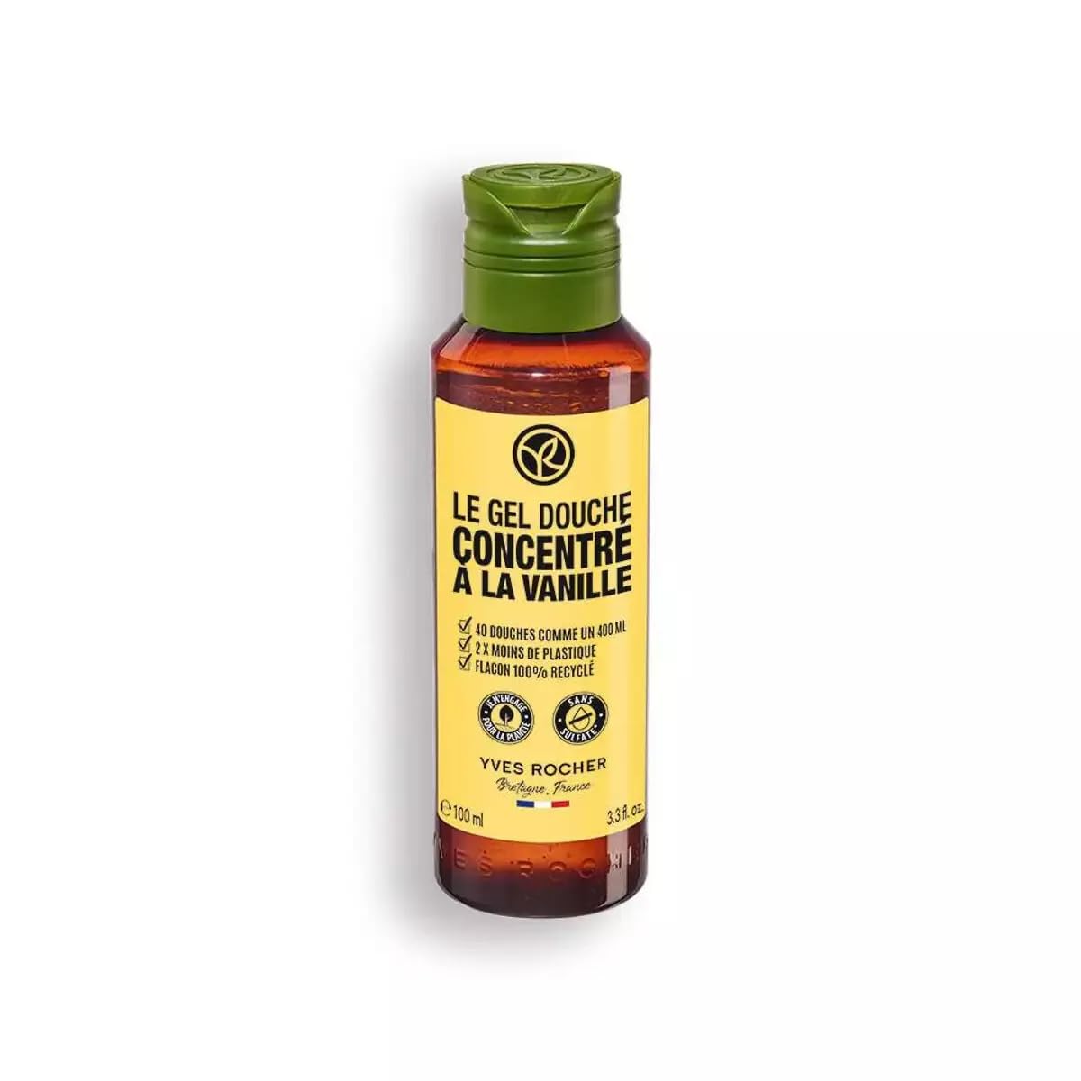 Yves Rocher Concentrated Vanilla Moisturizing Shower and Bath Gel - 100 ml. / 3.3 fl.oz.
