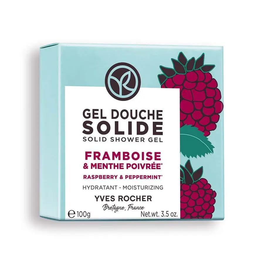 Yves Rocher Raspberry and Pepermint Nourishing Shower Gel Bath & Body Routine Women Men Day Care 200 ml./6.7fl.oz.