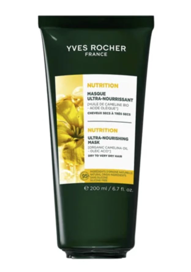 Yves Rocher Intensively Nourishing Hair Mask Camelina Oil All Hair Types 200 ml./ 6.7 fl.oz