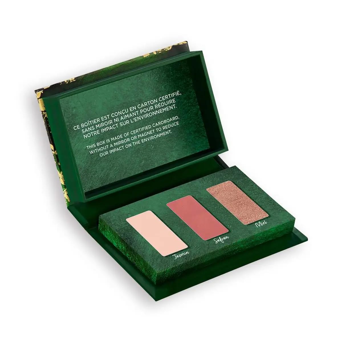 Yves Rocher Eyeshadow trio palette Gold and spices 3 shades– Highly Pigmented Blendable & Long-Lasting Shades for Stunning Eye Looks Women Makeup 2.1 g