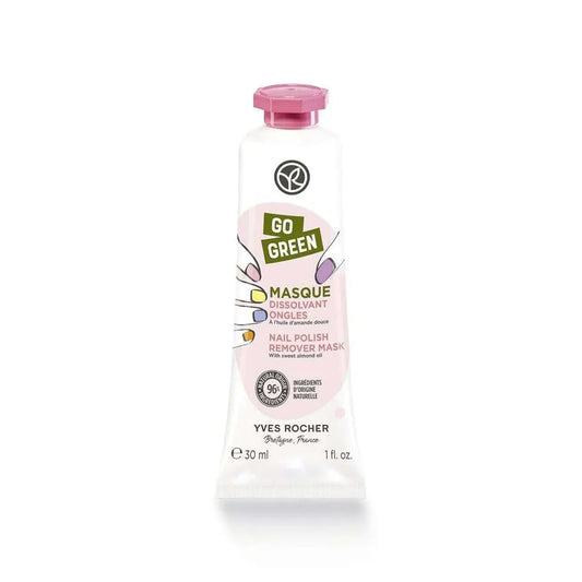 Yves Rocher Nail Polish Remover Mask with Almond Oil - Cuticle Protection and Gentle Nail Polish Removal - Nourishing Formula for Healthy Nails - 30ml / 1 fl.oz.