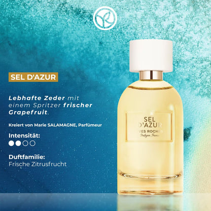 Yves Rocher Sel d'Azur Eau de Parfum, Women’s Citrusy Scent Reminiscent of Blue Skies and the Sea, 1.01 fl. oz