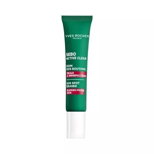 Yves Rocher Sebo Active Clear Anti-imperfection Spot Gel Women Day Care Hydration All Skin Types - 10ml / 0.3 flOz