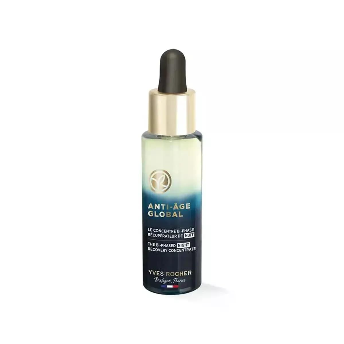 Yves Rocher Yves Rocher Anti-Age Global Biphasic Night Restorative Concentrate Serum Mature Skin Anti Wrinkles - 30 ml. / 1 fl.oz.