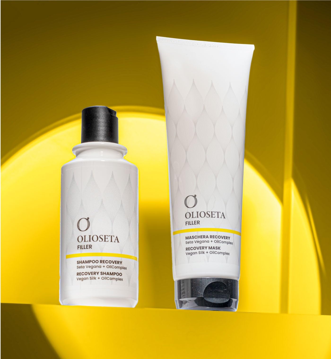 Olioseta Filler Recovery Mask - Repair Treatment Anti-Breakage with Vegan Silk and Keratin - 400 ml