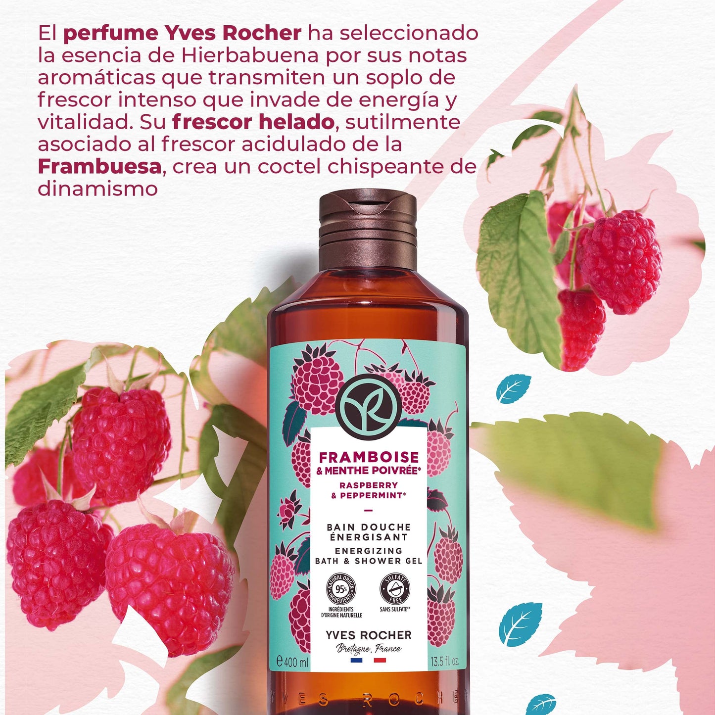 Yves Rocher Bath and Shower Body Gel 400 ml. / 13.5 fl.oz. - 200 ml. / 6.7 fl.oz.